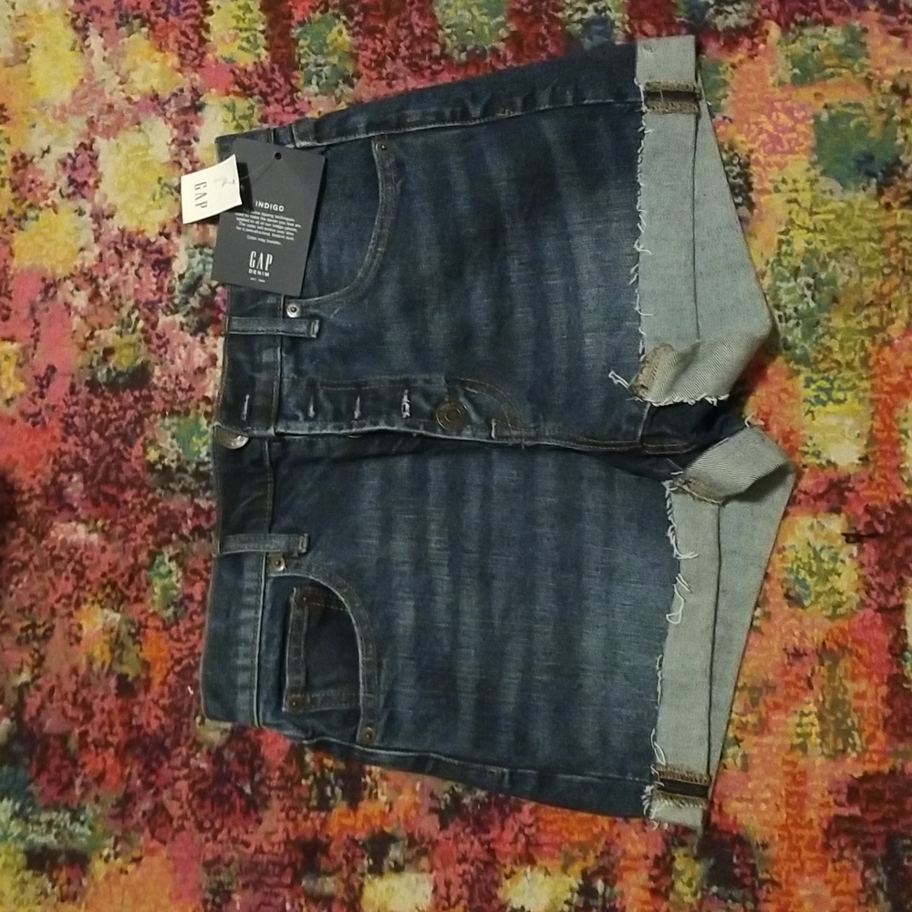 New Gap Women's High Rise Button Fly Shorts 3"